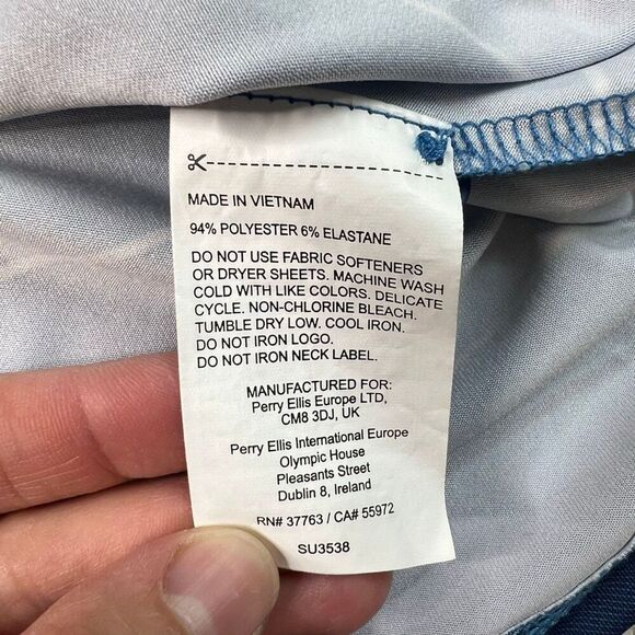 Callaway Opti-Dri Polo Shirt Blue Striped Performance Golf Mens Small Stretch - Picture 8 of 9